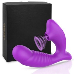 clitoral sucking stimulator with penis shape vibrator