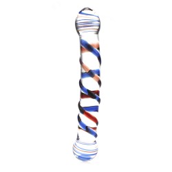 colorful enchanting double ended glass dildo