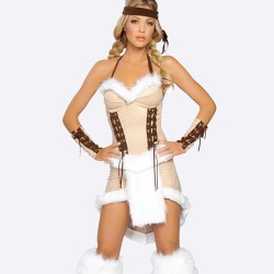 fashion aboriginal style halter 3pcs indian role playing costume